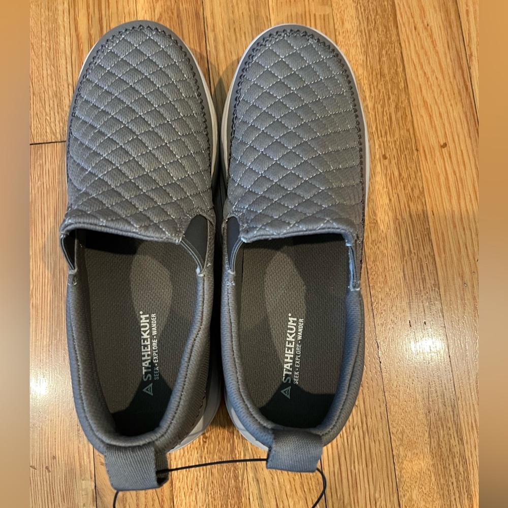 Women’s Quilted Slip-On Casual Shoe - Taupe Size 10